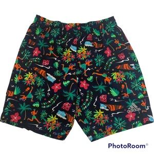 Adidas Hawaiian Print Climalite Running Shorts